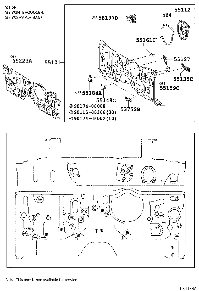 55015-0L020 PANEL SUB-ASSY, DASH product image