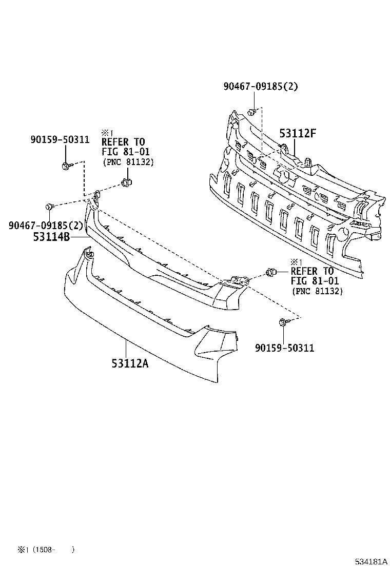 53149-26020 PROTECTOR, RADIATOR GRILLE product image