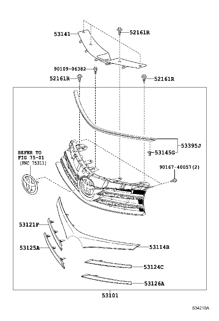 53141-02100 COVER, RADIATOR product image