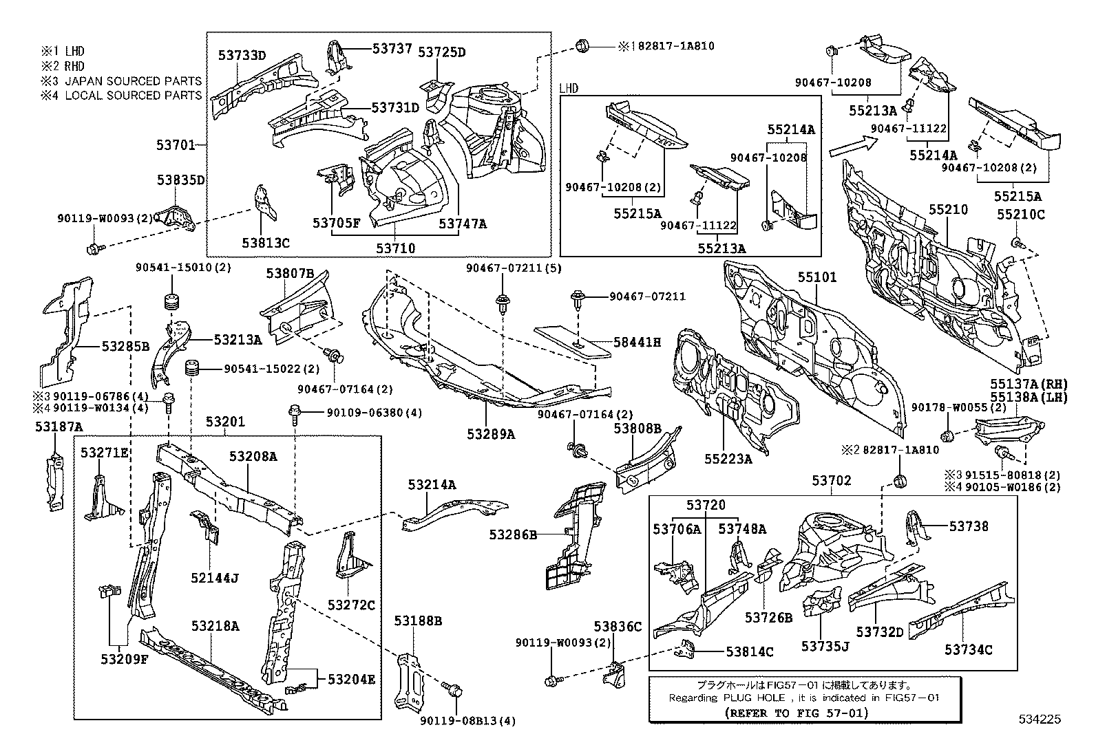 53187-02010 STAY, RADIATOR SUPPORT, RH product image