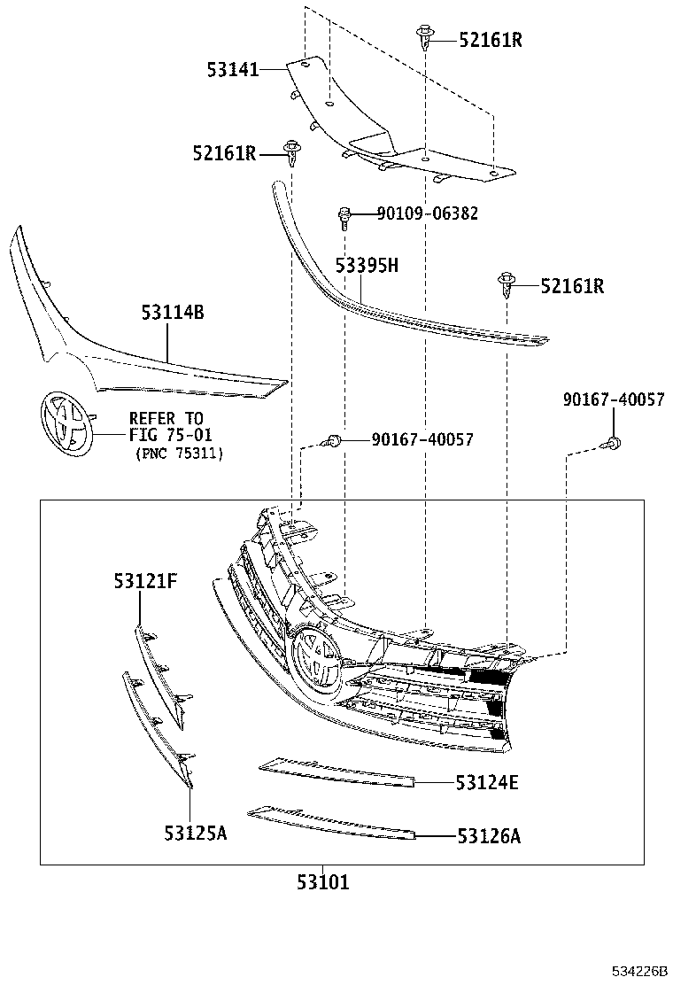 53141-02110 COVER, RADIATOR product image