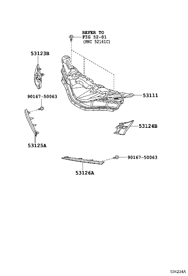 53111-52650 GRILLE, RADIATOR product image