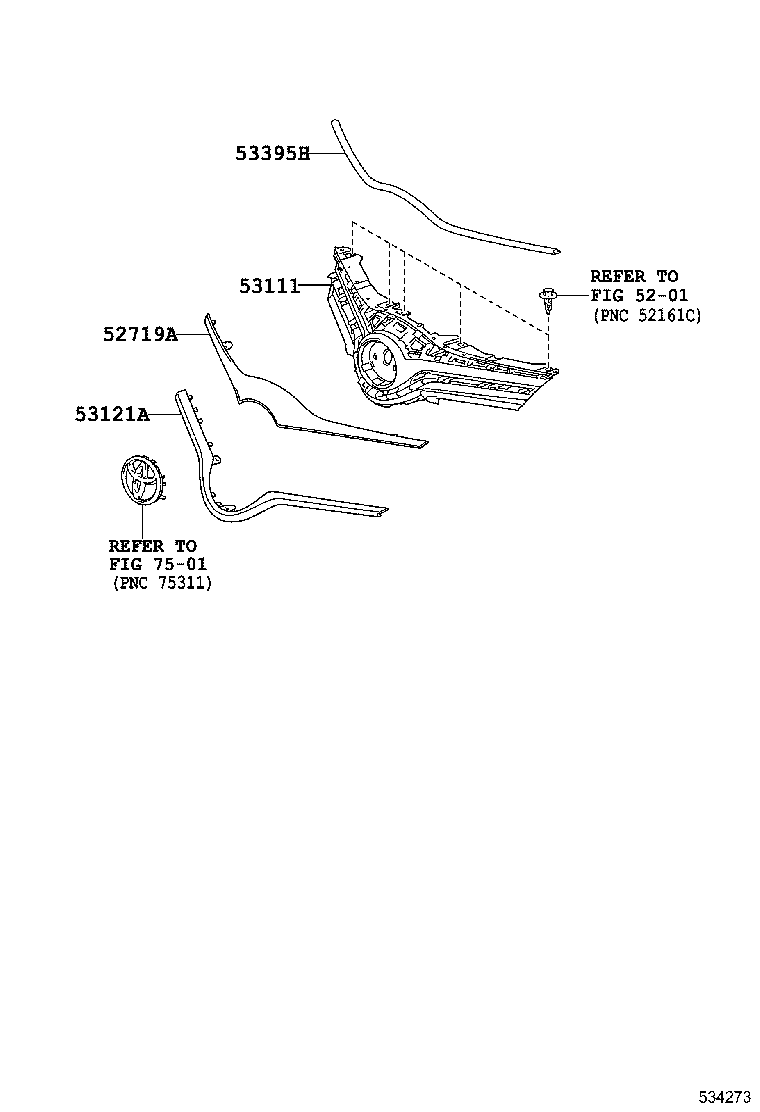 53111-0D820 GRILLE, RADIATOR product image