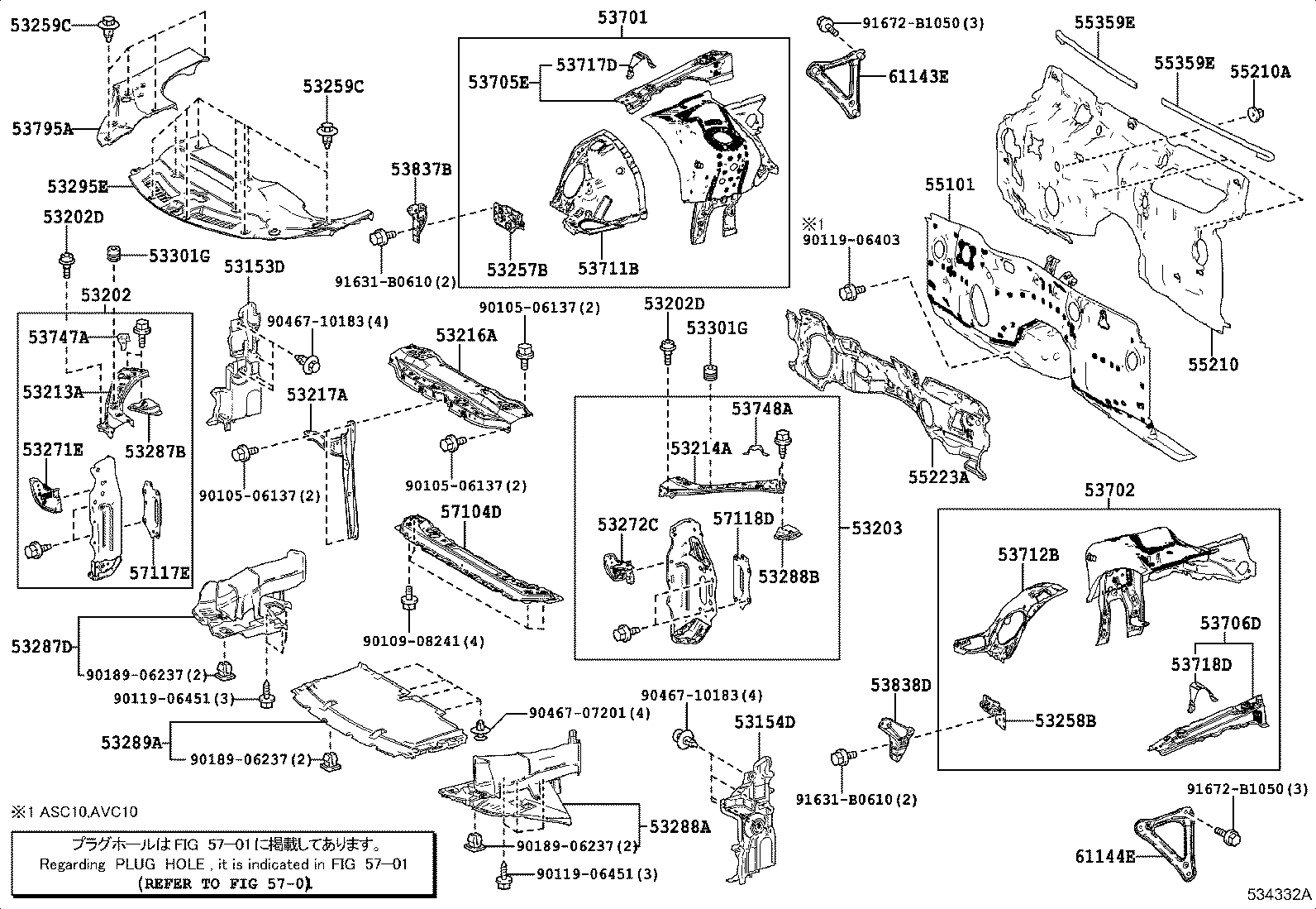 53216-30261 SUPPORT, RADIATOR, UPPER product image