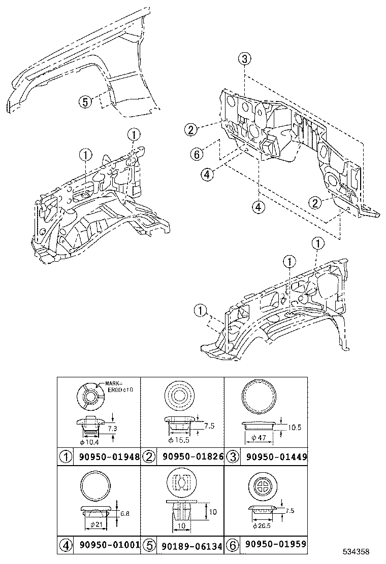 53702-60E40 APRON SUB-ASSY, FRONT FENDER, LH product image