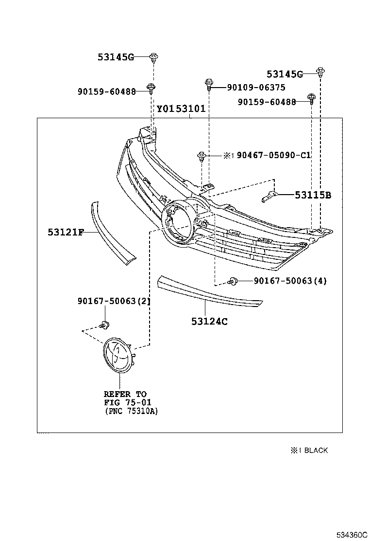 53101-33903 GRILLE SUB-ASSY, RADIATOR product image