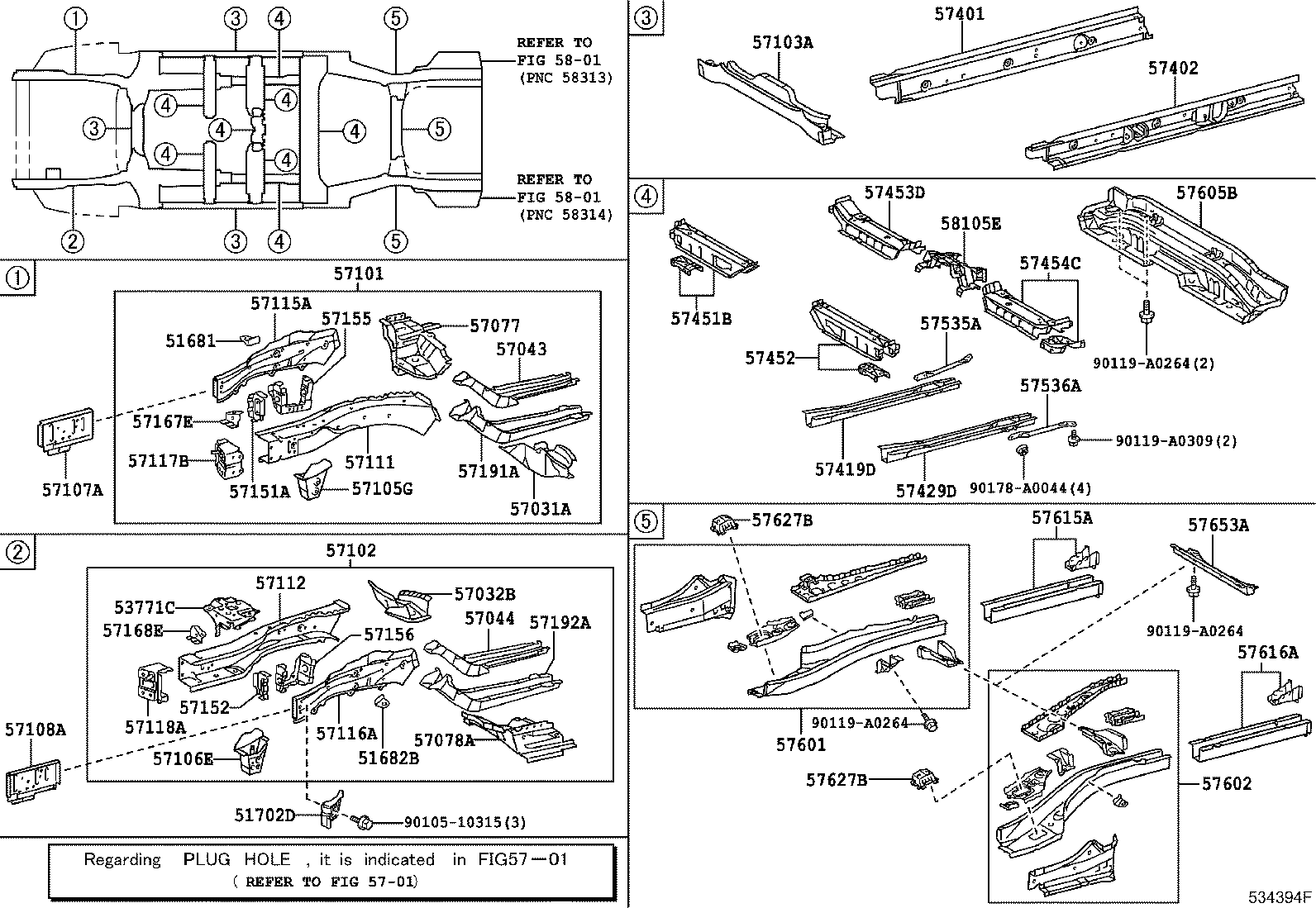 57031-06010 REINFORCE SUB-ASSY, FRONT SIDE MEMBER, NO.2 RH product image