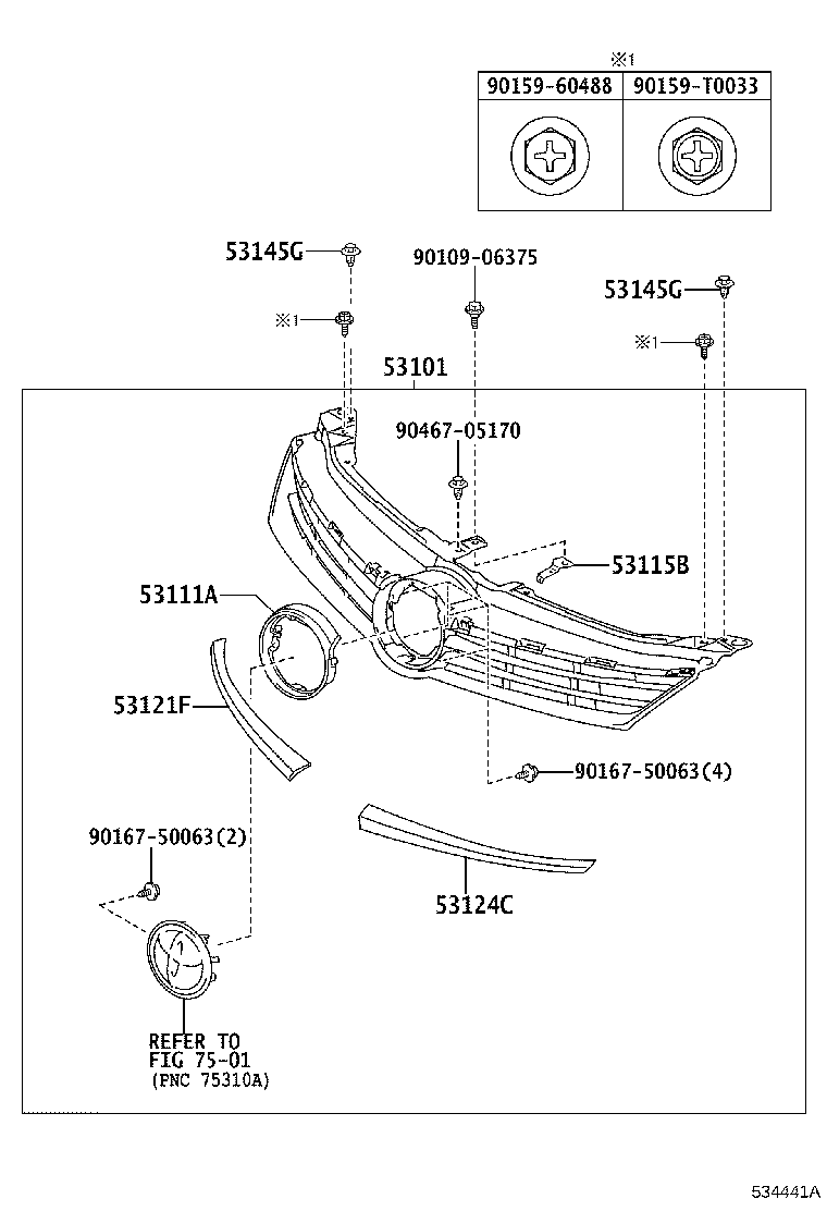 53115-06040 BRACKET, RADIATOR GRILLE product image