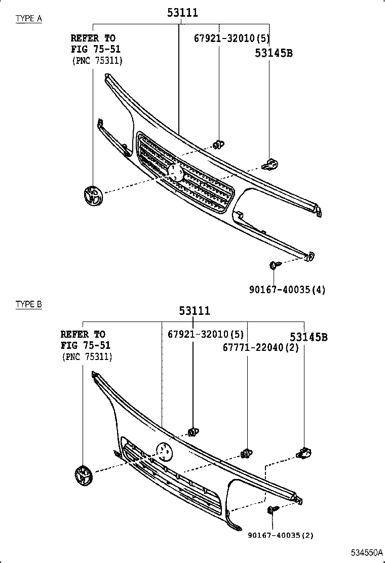 53100-95J18 GRILLE, RADIATOR product image