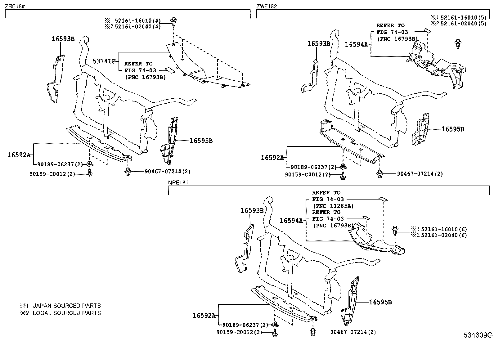 16592-0T010 GUIDE, RADIATOR AIR, NO.3 product image