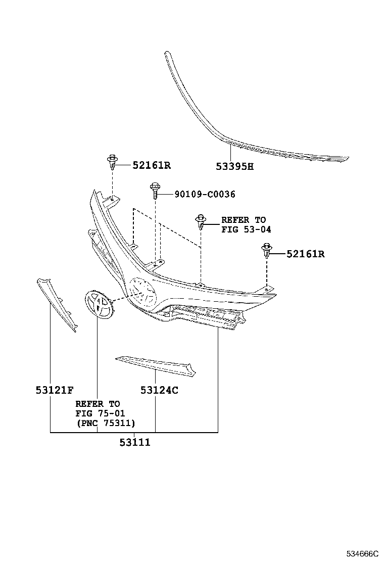 53100-02420 GRILLE, RADIATOR product image