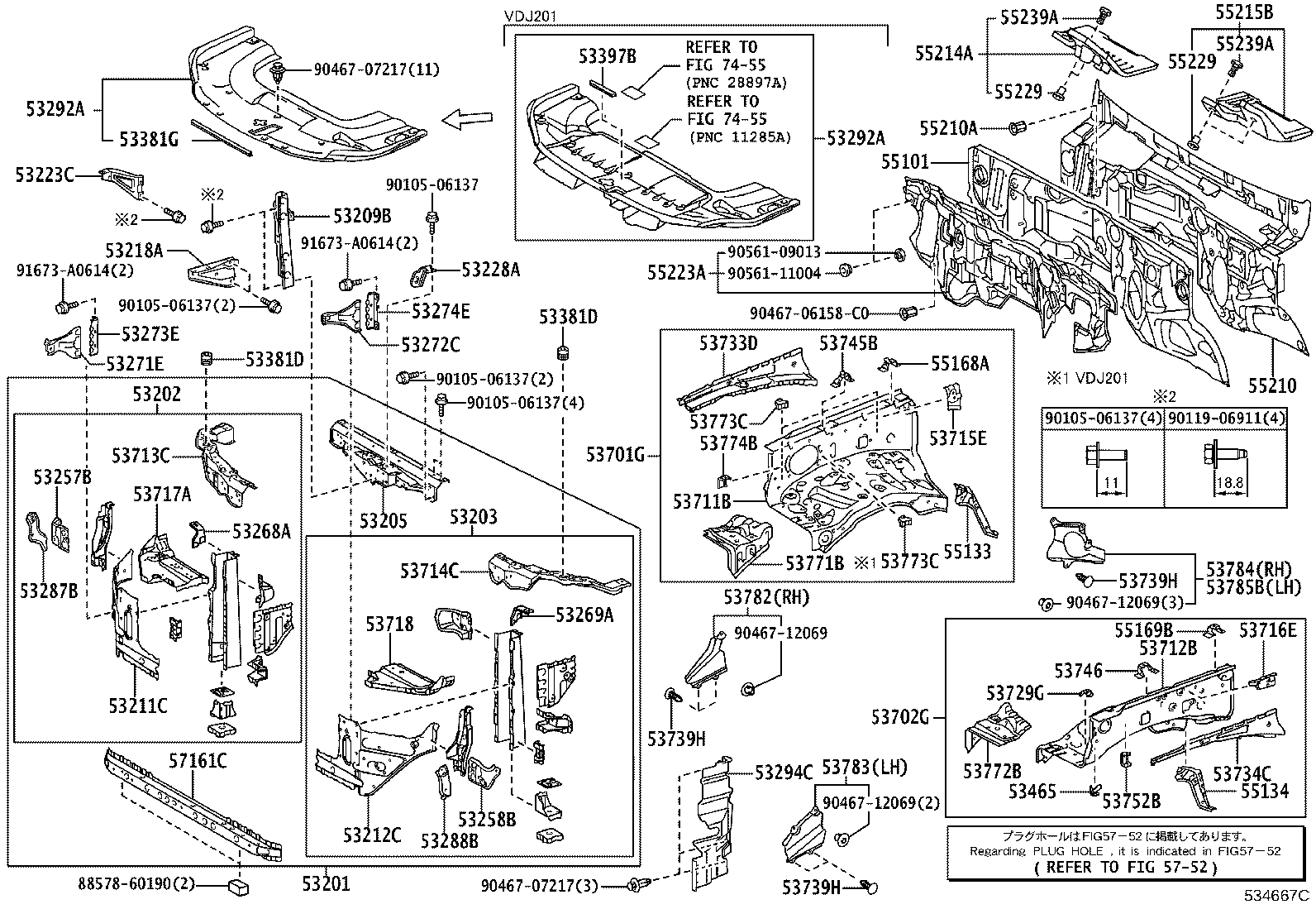 53745-60090 REINFORCEMENT, FRONT FENDER APRON, REAR RH product image