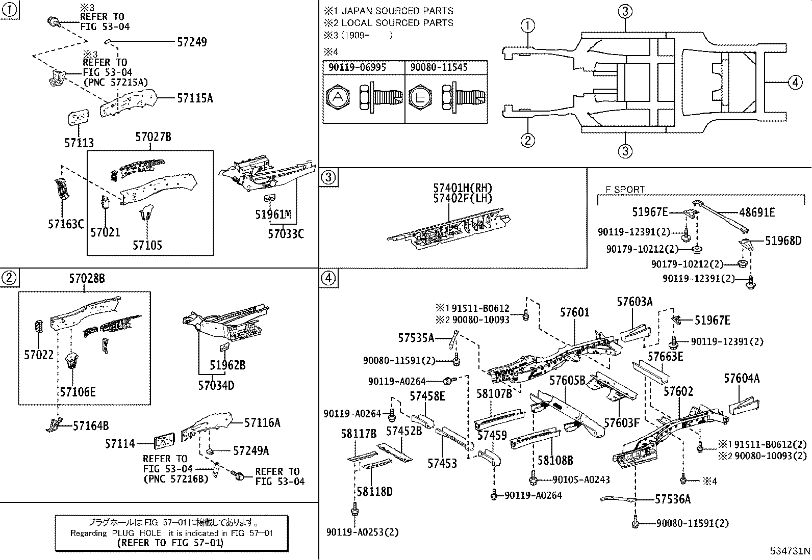 Toyota 51961-0E090 HOOK, FRONT RH