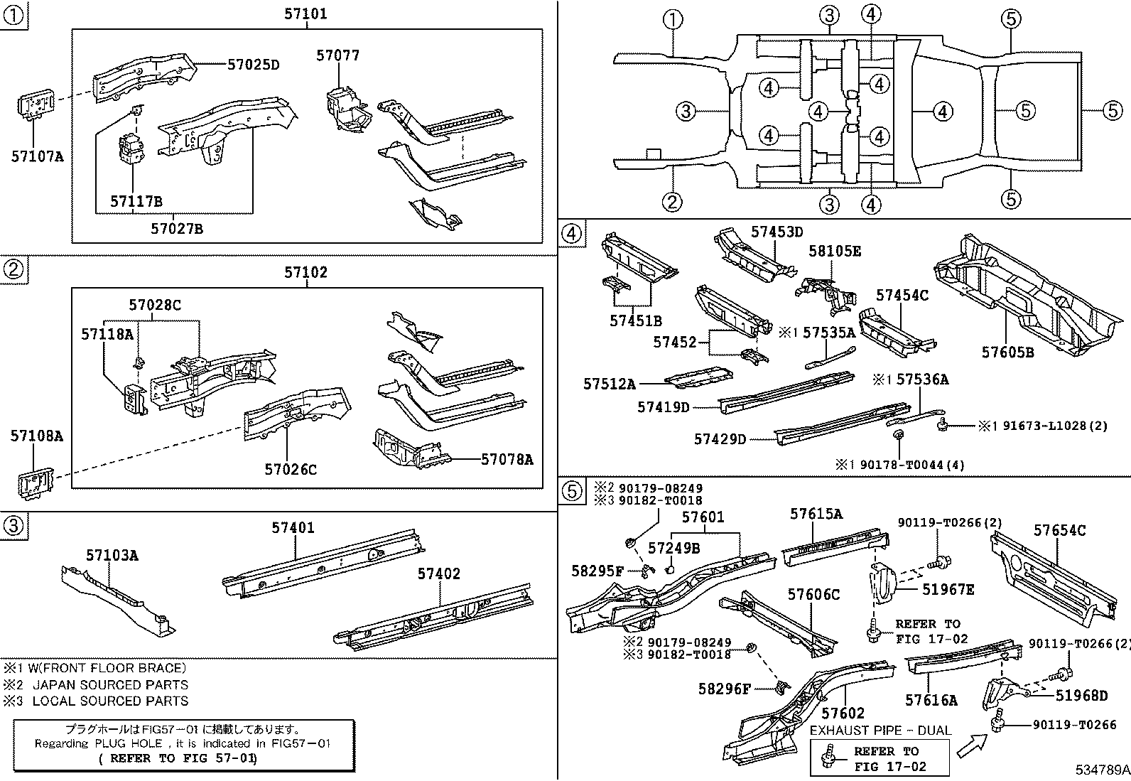 57025-06070 MEMBER SUB-ASSY, FRONT SIDE, OUTER RH product image