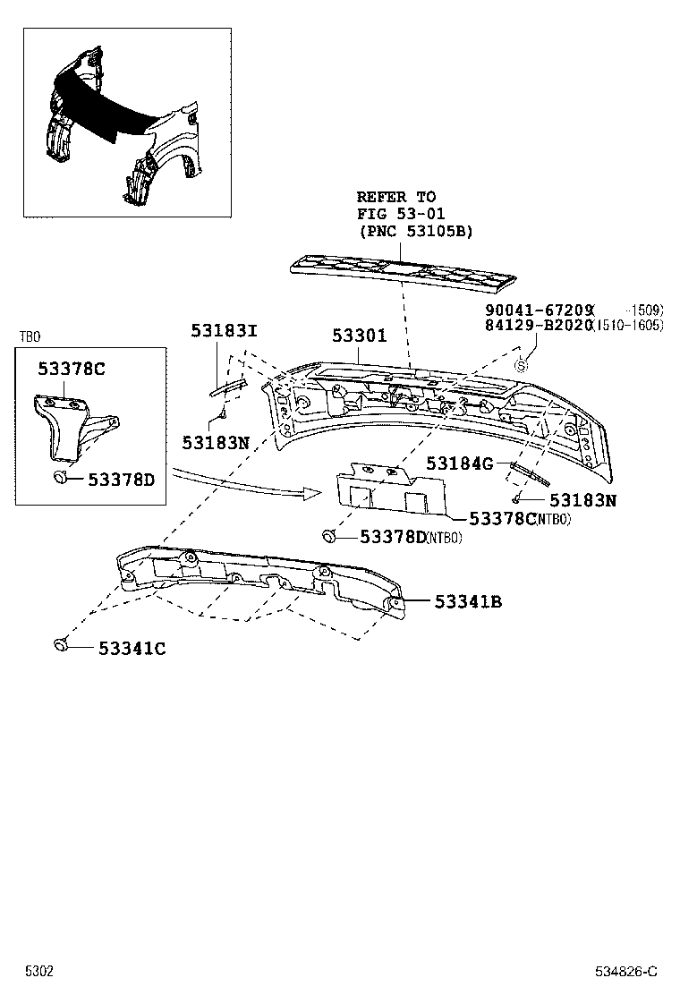 90044-67470 CLIP(FOR HOOD INSULATOR) product image