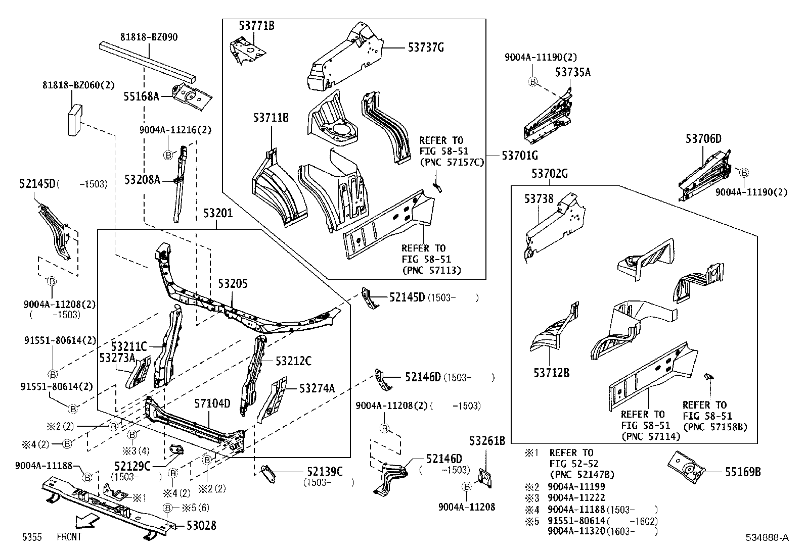 53211-BZ060 SUPPORT, RADIATOR, RH product image