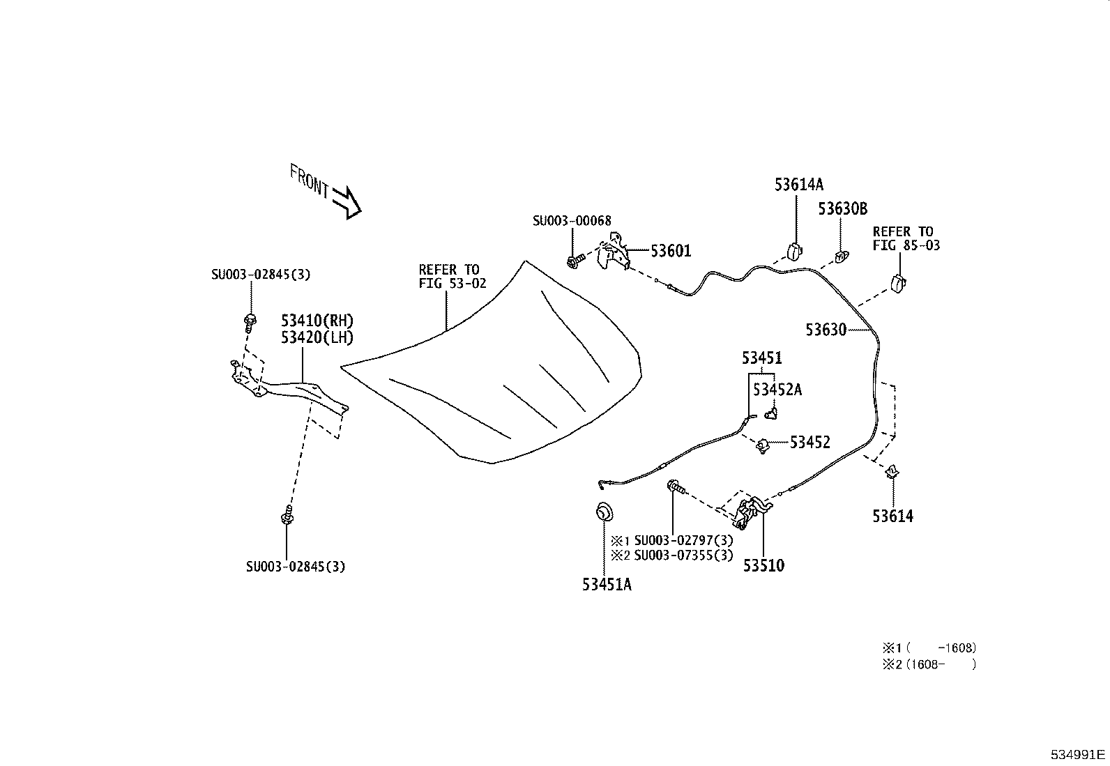 Toyota SU003-06314 LOCK ASSY, HOOD