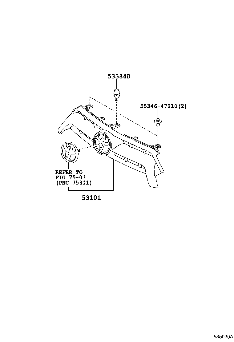53101-YL020 GRILLE SUB-ASSY, RADIATOR product image