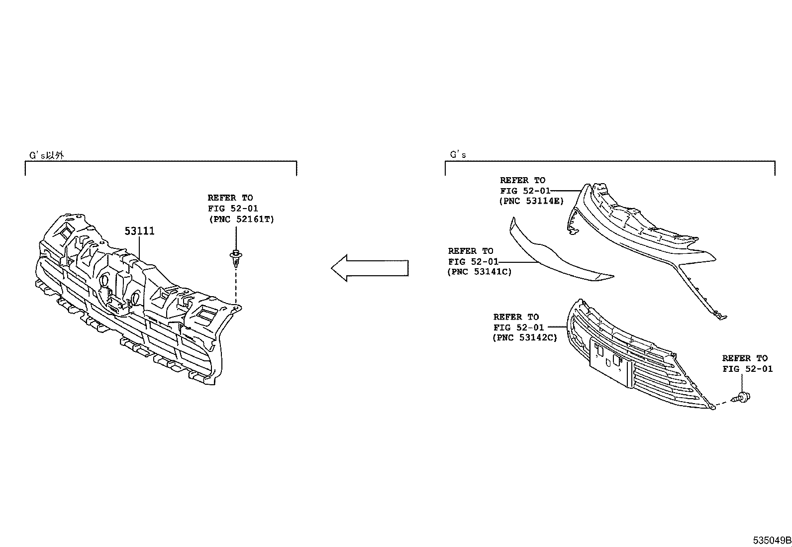 53111-52A30 GRILLE, RADIATOR product image