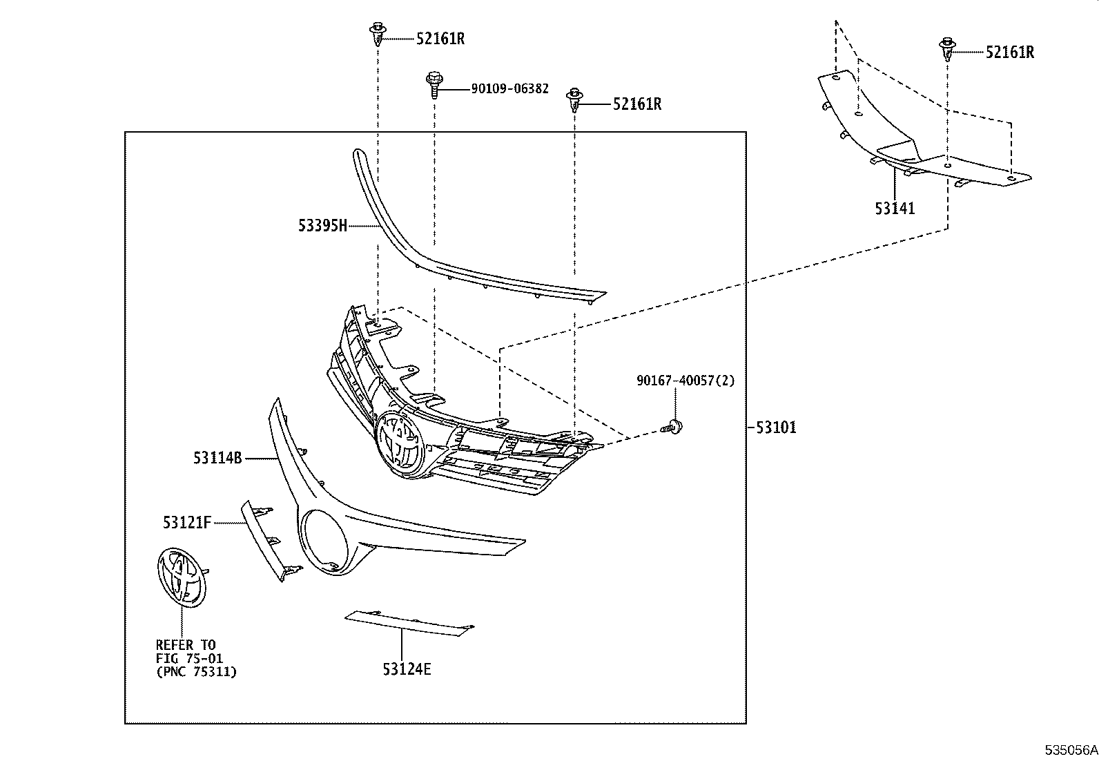 53141-02110 COVER, RADIATOR product image