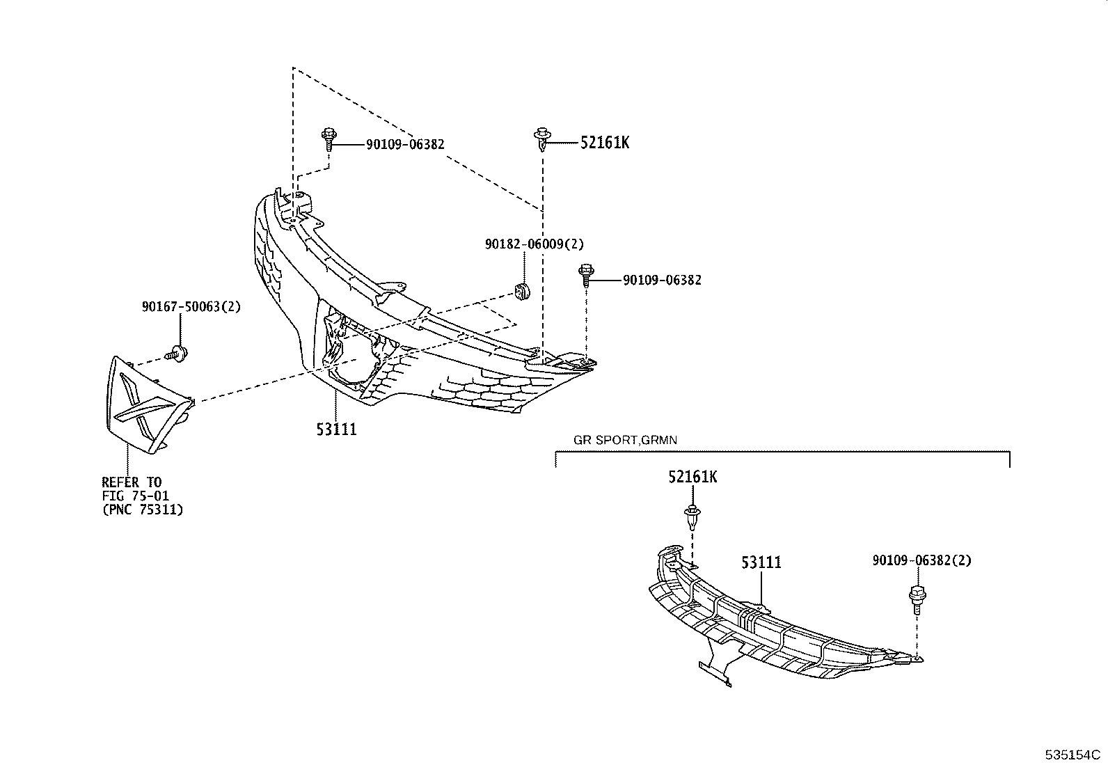 53111-22880 GRILLE, RADIATOR product image