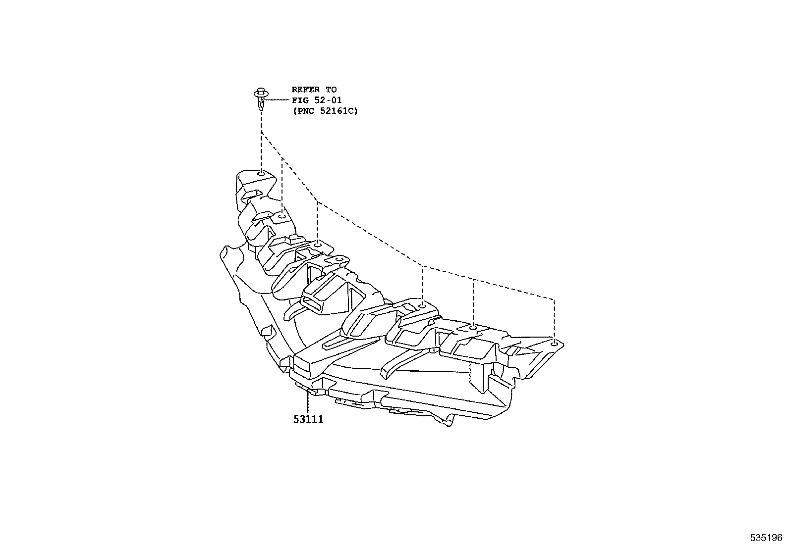 53111-52650 GRILLE, RADIATOR product image