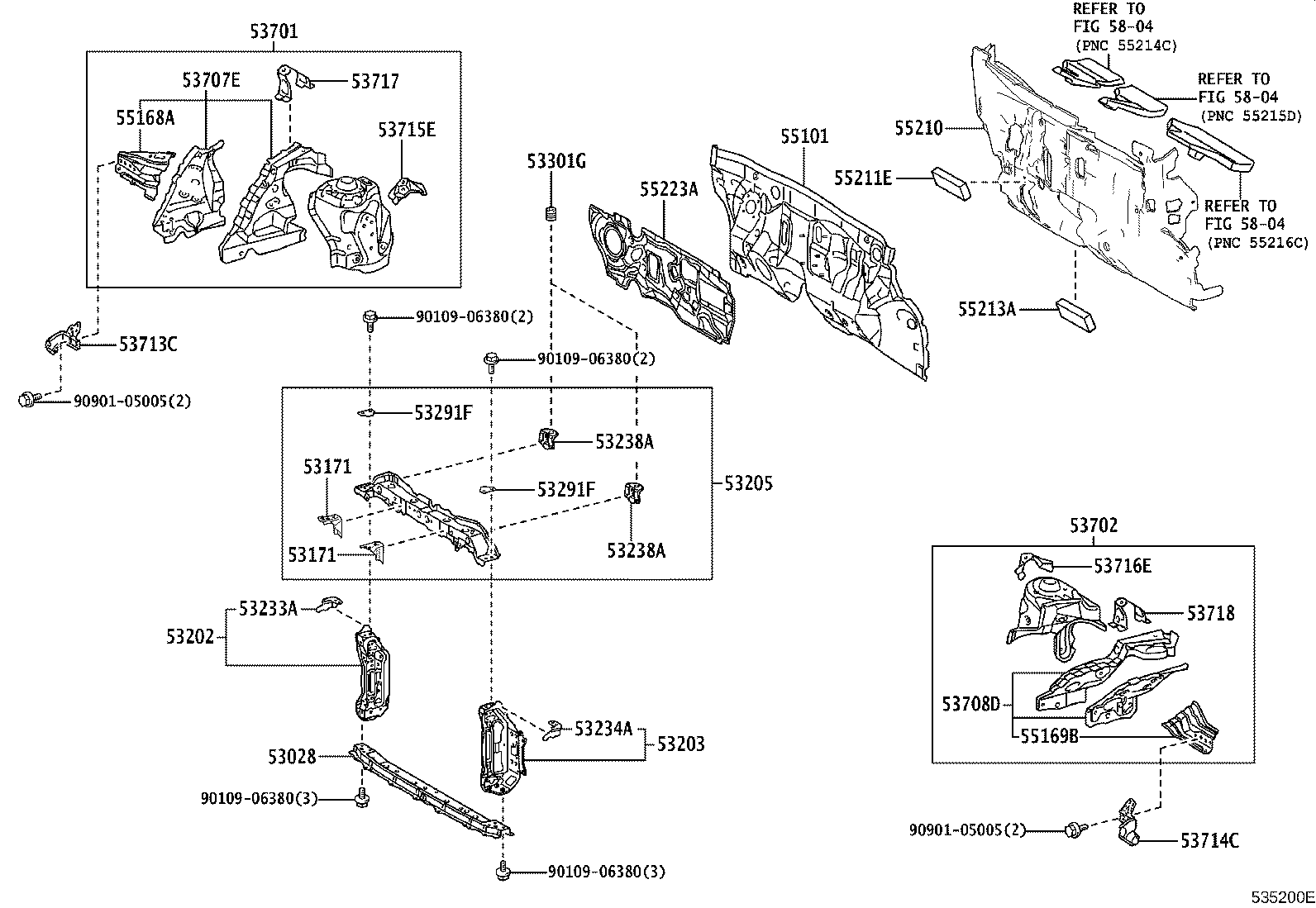 53287-52140 EXTENSION, RADIATOR SUPPORT, RH product image