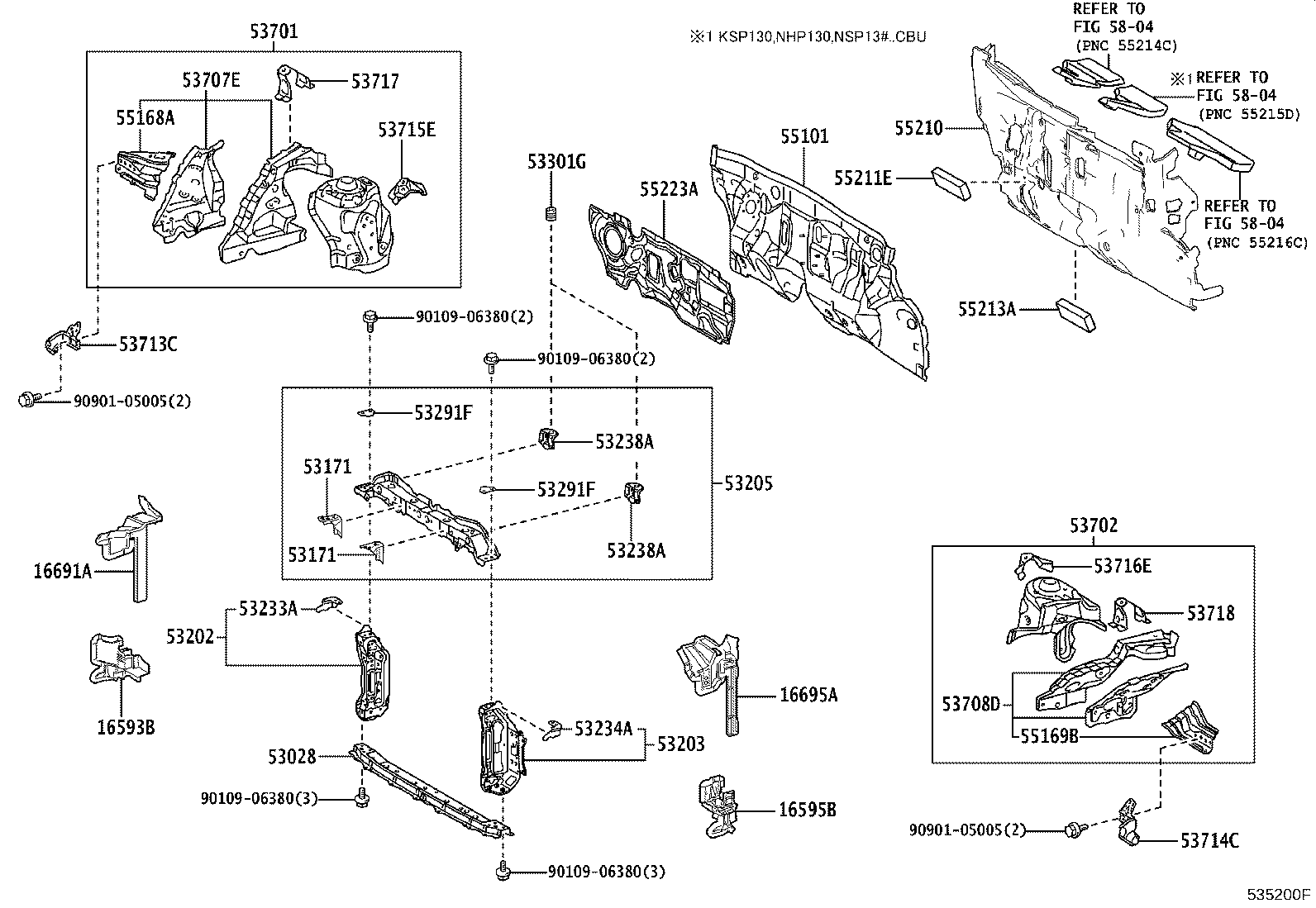 16593-21060 GUIDE, RADIATOR AIR, NO.1 RH product image