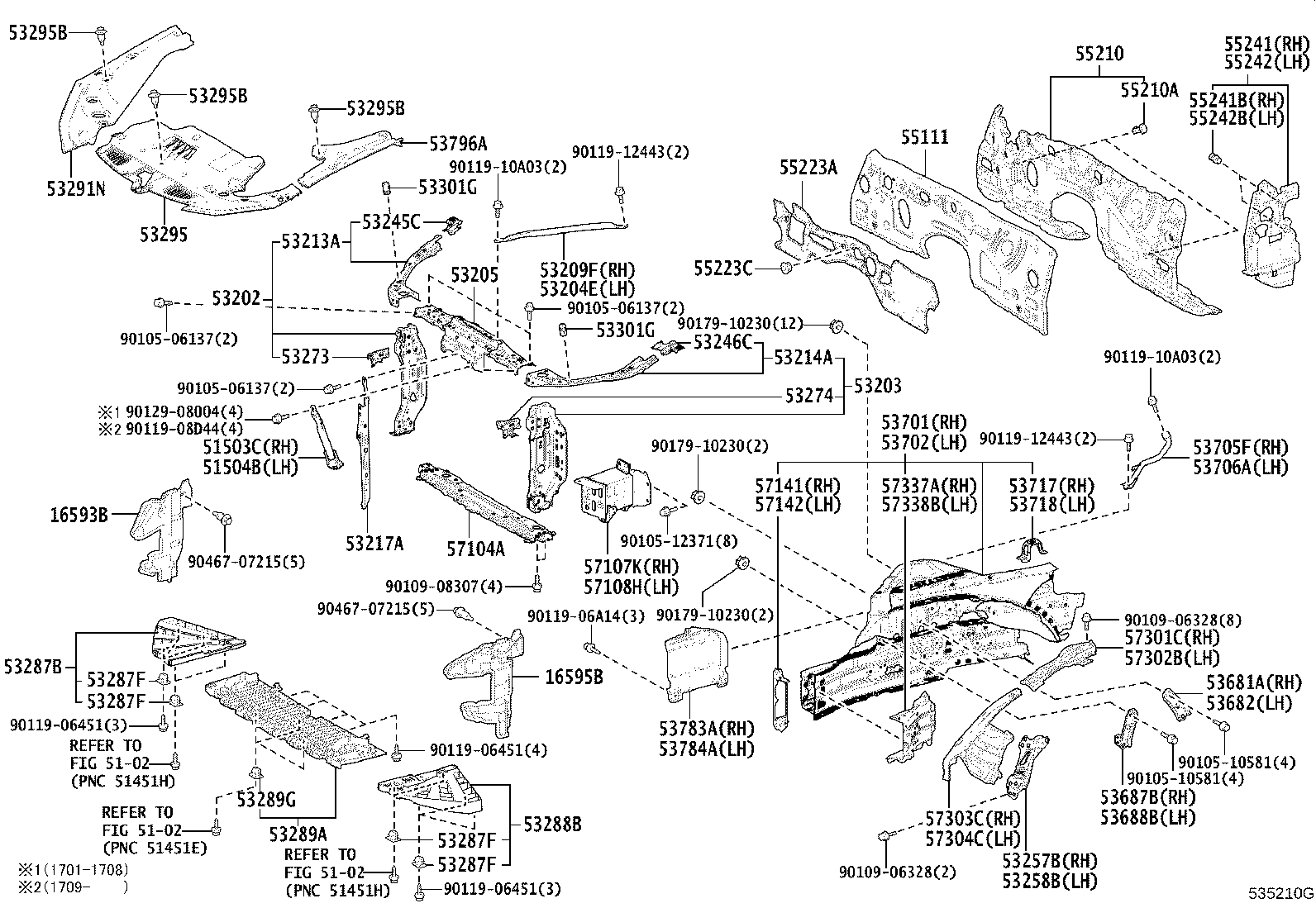 53205-11902 SUPPORT SUB-ASSY, RADIATOR, UPPER product image