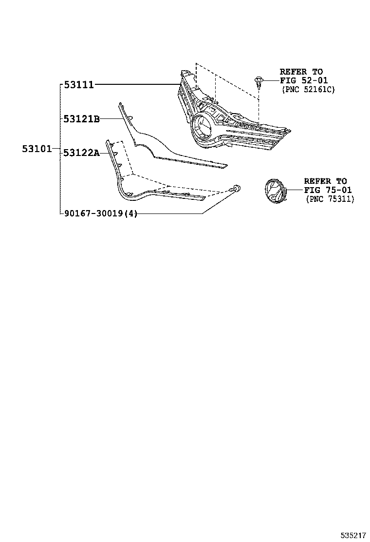 53111-52640 GRILLE, RADIATOR product image