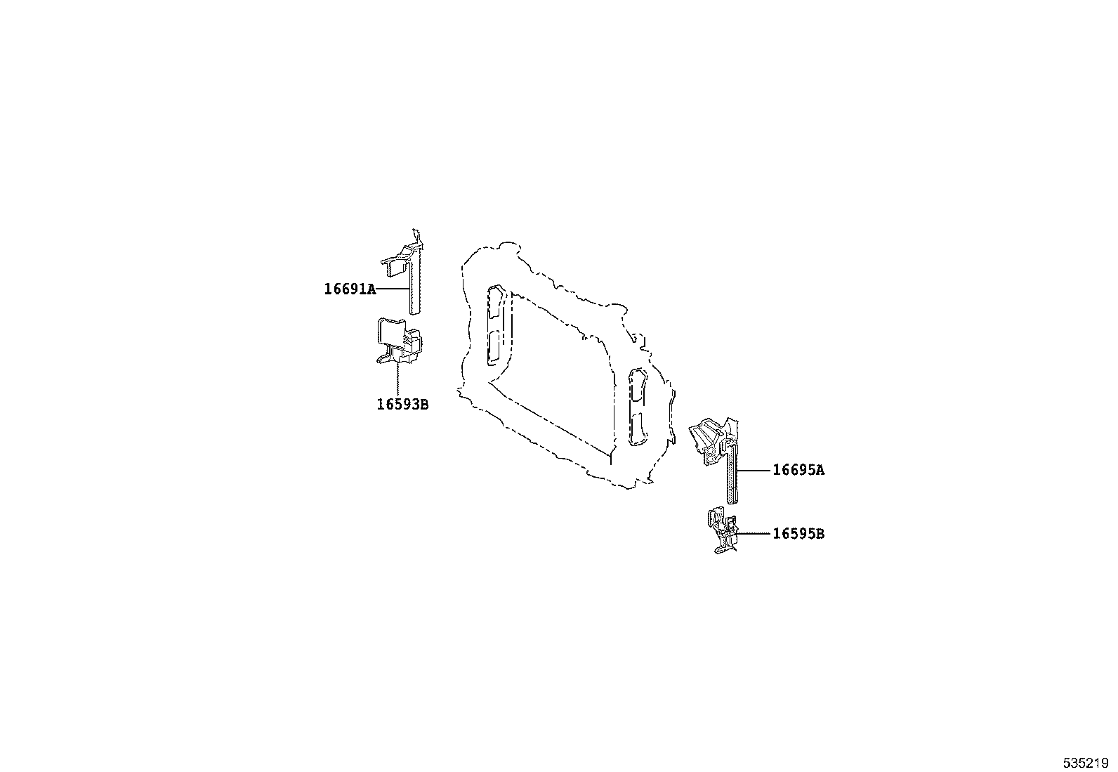53287-52140 EXTENSION, RADIATOR SUPPORT, RH product image