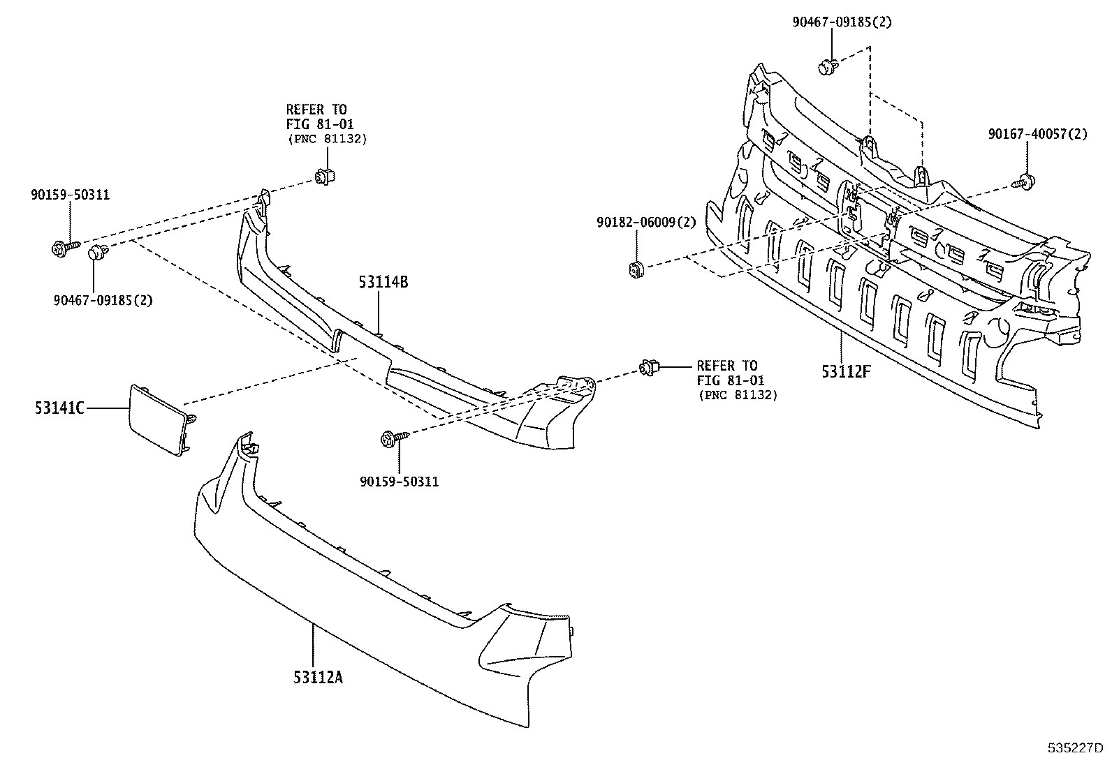 53149-26020 PROTECTOR, RADIATOR GRILLE product image