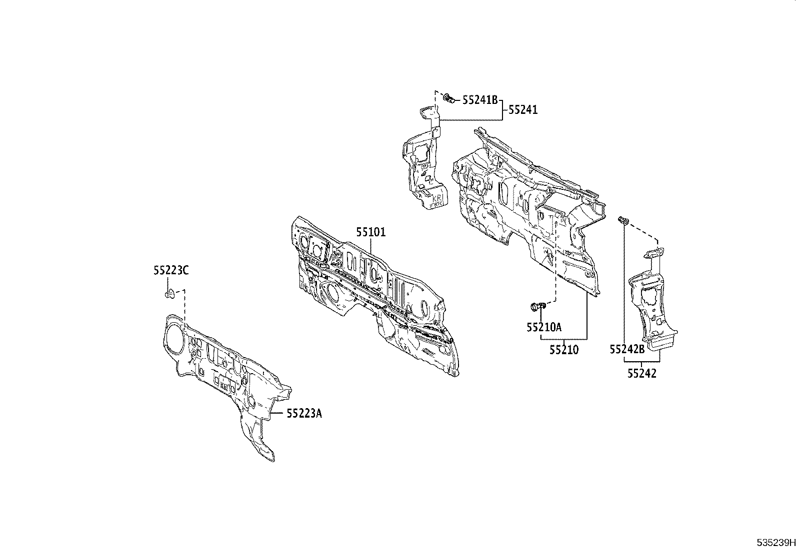 16593-25010 GUIDE, RADIATOR AIR, NO.1 RH product image