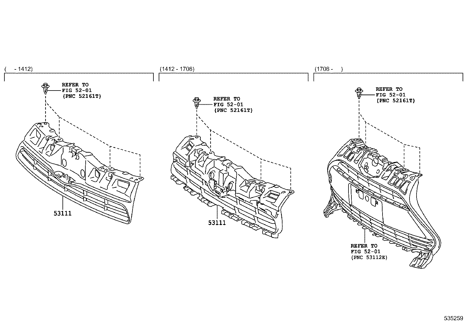 53111-52810 GRILLE, RADIATOR product image