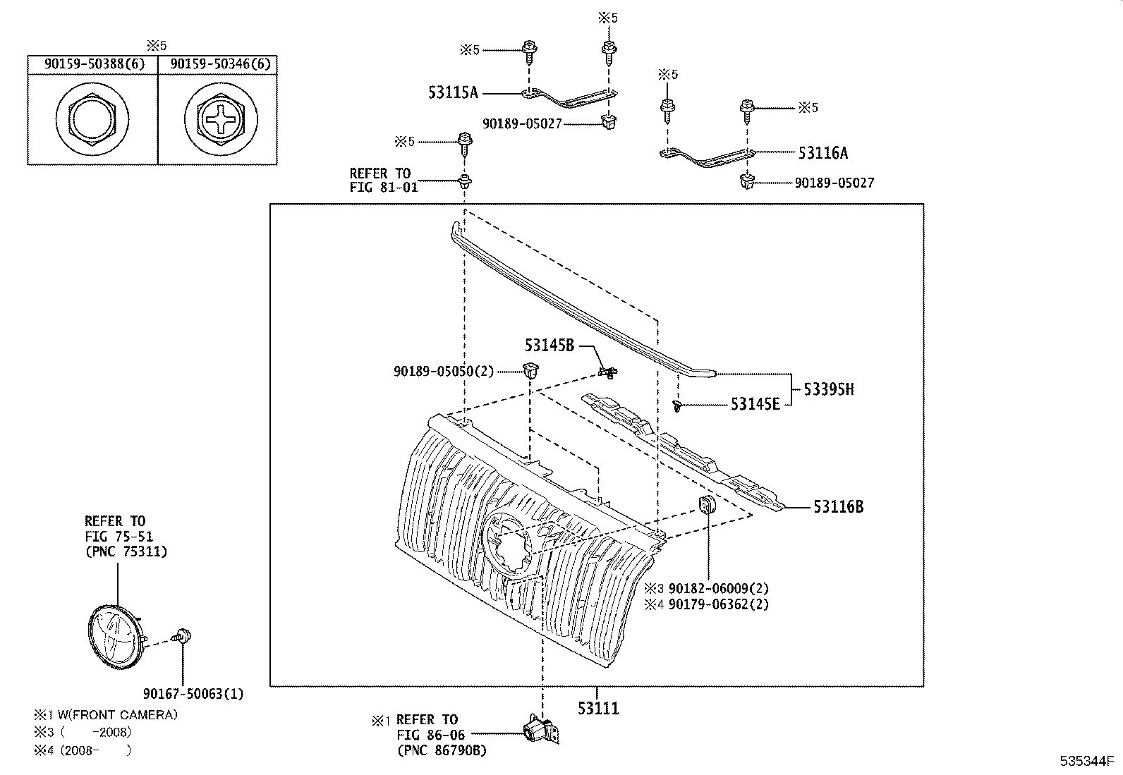 53101-60943 GRILLE, RADIATOR product image