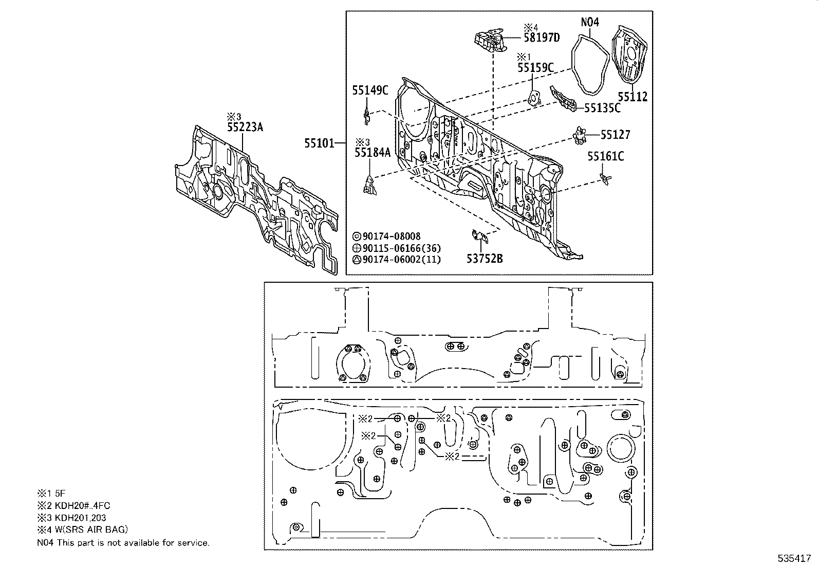 55015-26221 PANEL SUB-ASSY, DASH product image