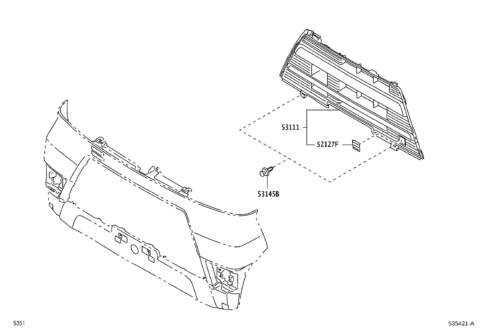 53101-B5080 GRILLE, RADIATOR product image
