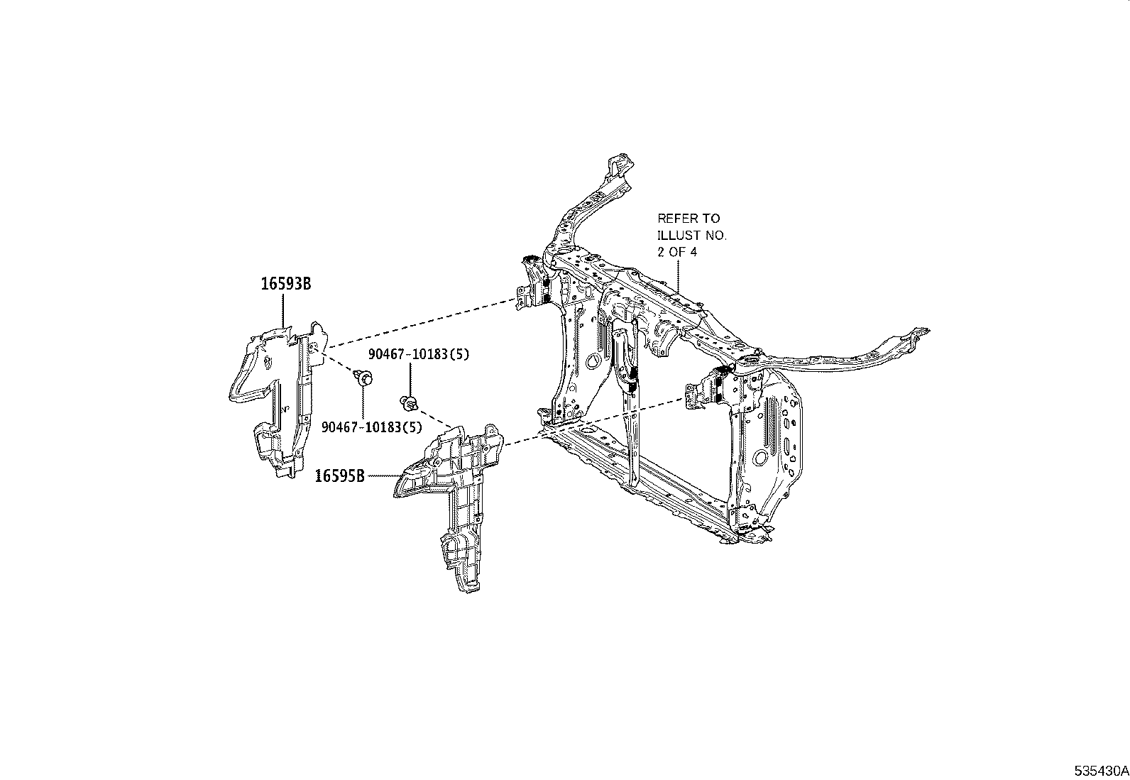 Toyota 53205-50080 SUPPORT SUB-ASSY, RADIATOR, UPPER