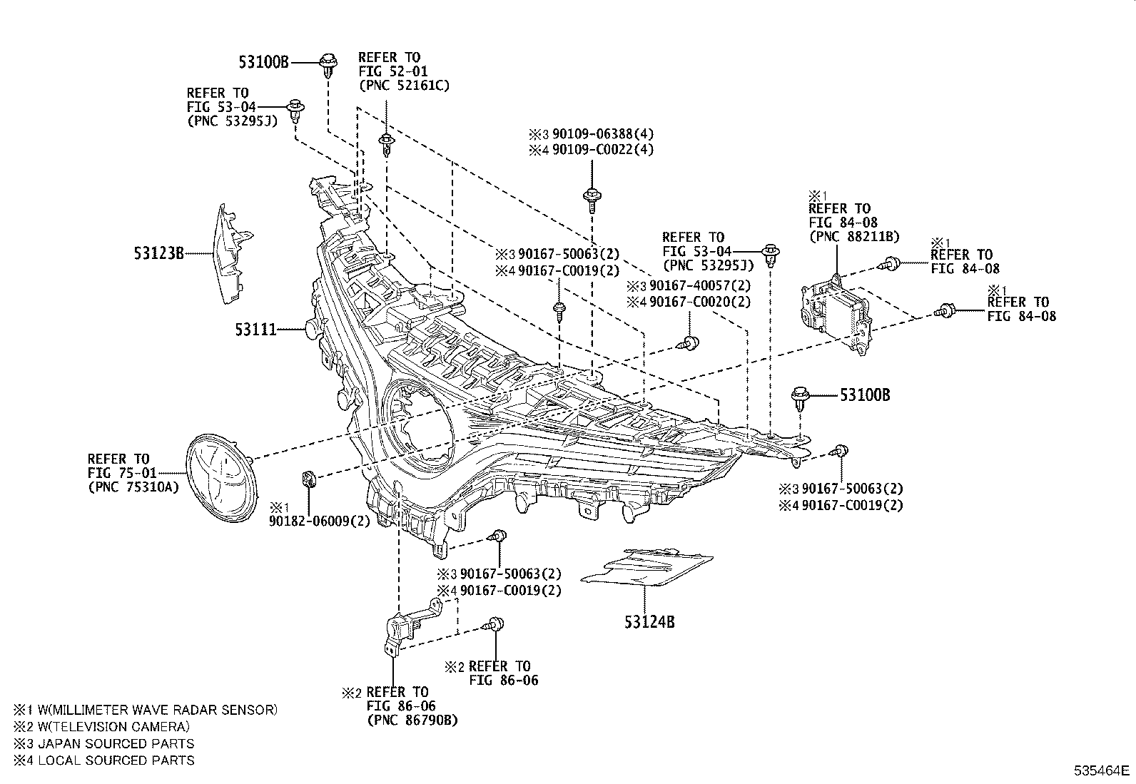 53101-06F80 GRILLE, RADIATOR product image
