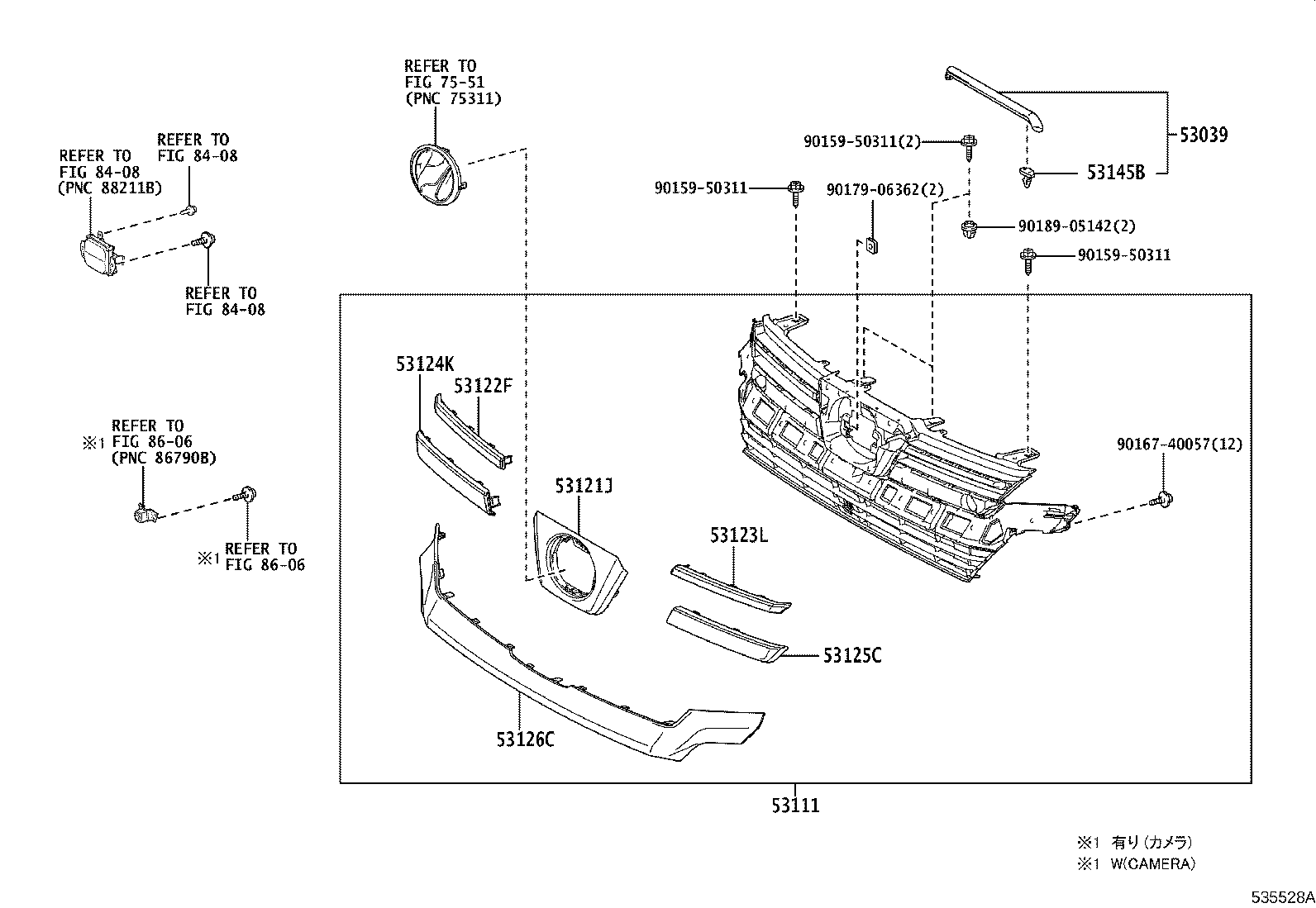 53101-58340 GRILLE, RADIATOR product image