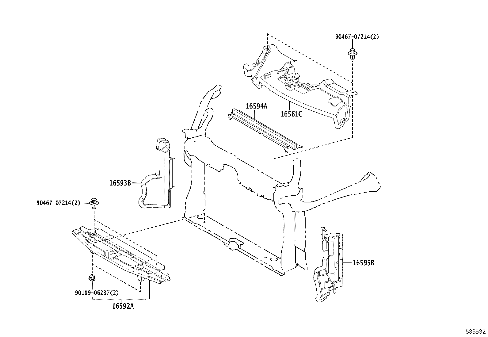 53701-F4020 APRON SUB-ASSY, FRONT FENDER, RH product image