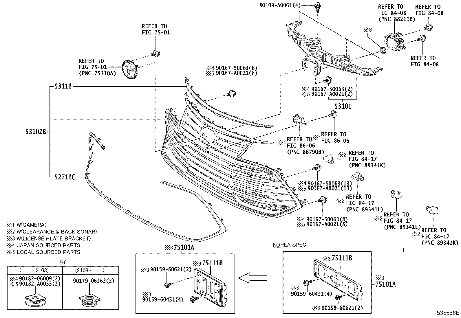 Toyota 53101-07200 GRILLE SUB-ASSY, RADIATOR