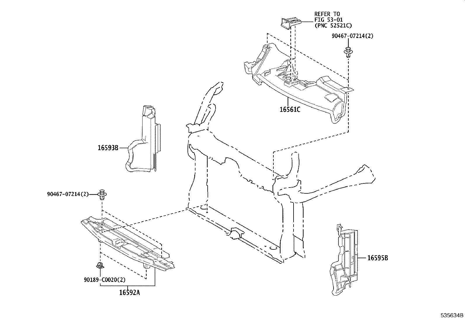 16561-F2010 SEAL, RADIATOR TO SUPPORT, NO.1 product image