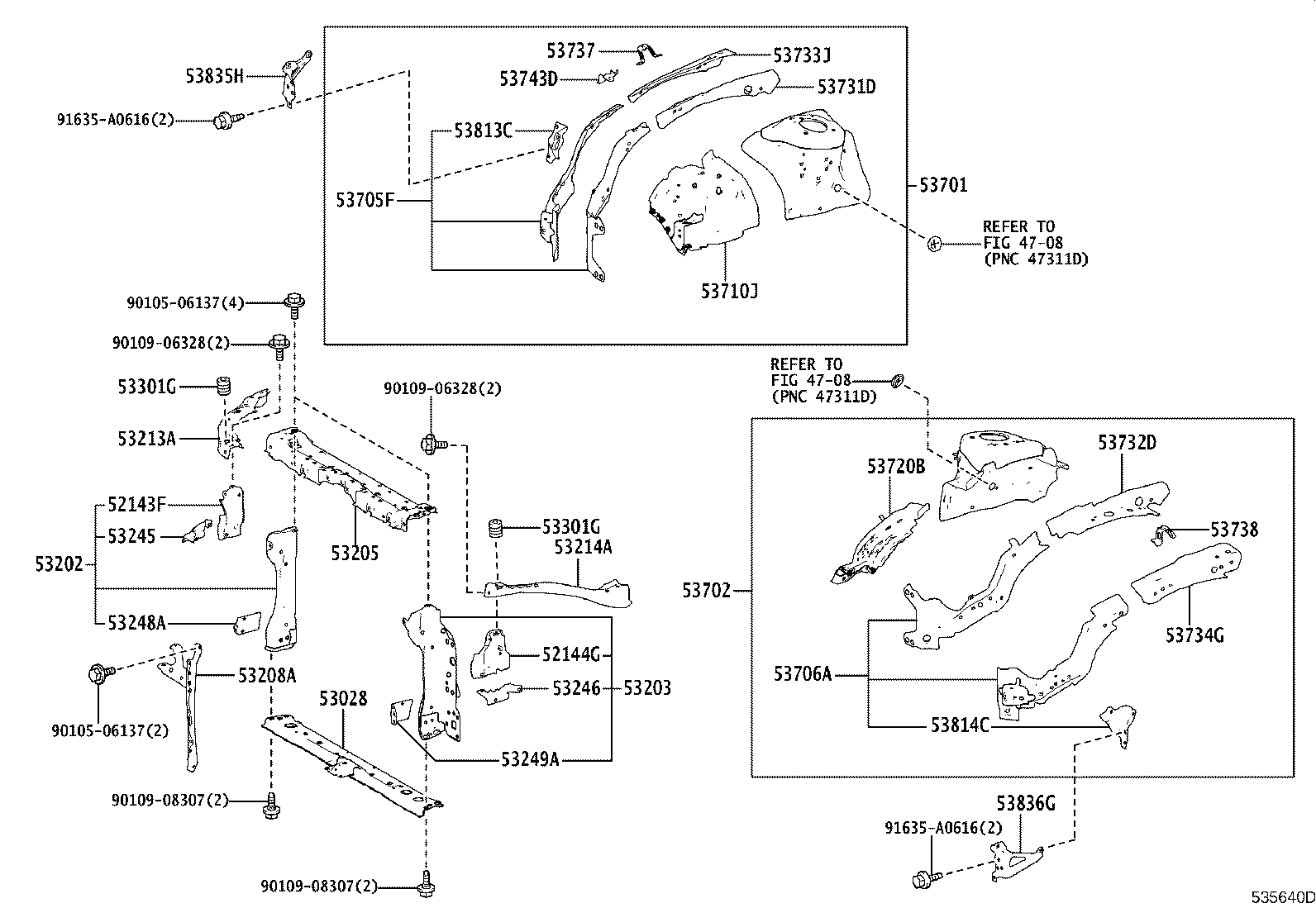 16595-37150 GUIDE, RADIATOR AIR, NO.1 LH product image