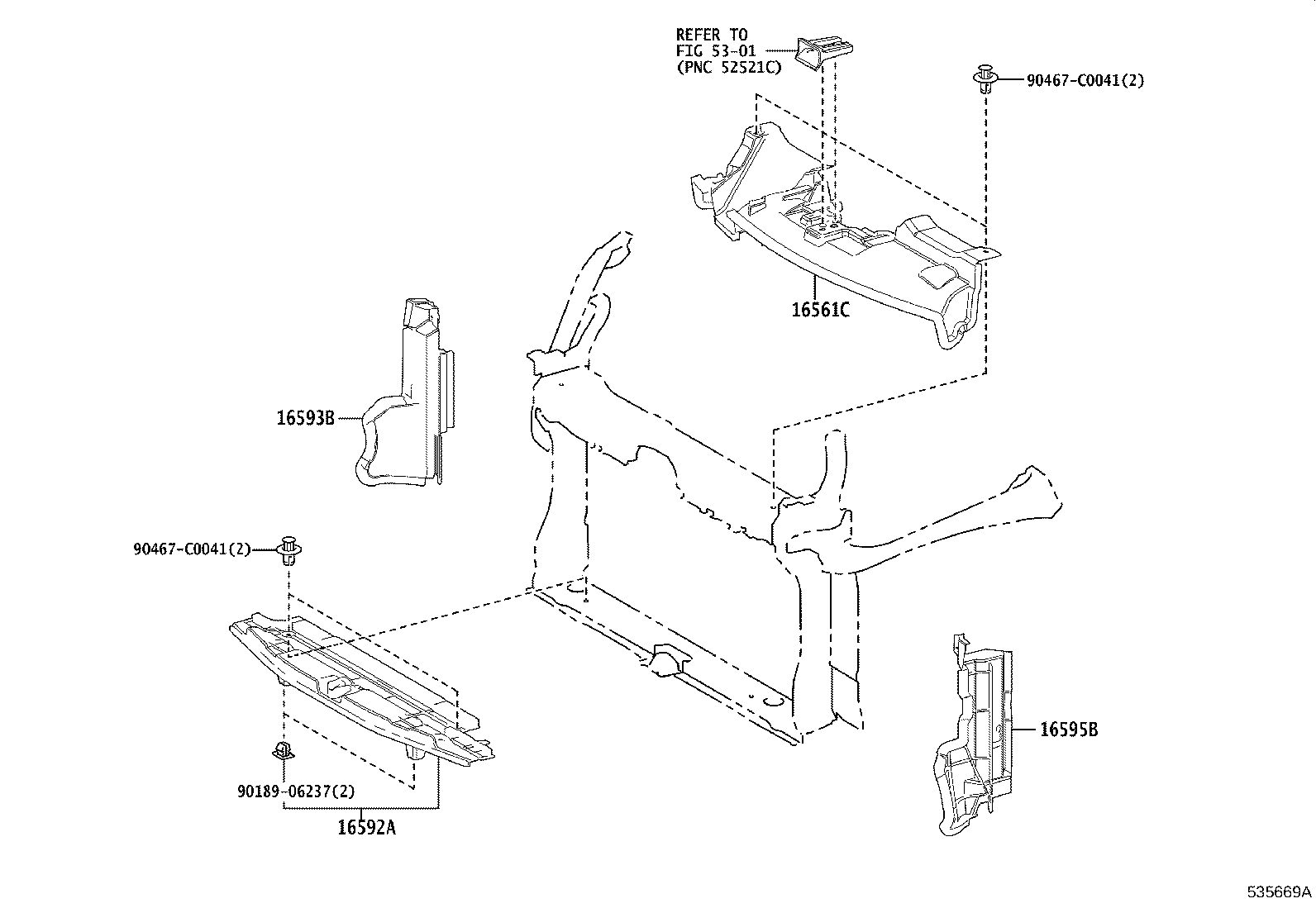 16561-F2110 SEAL, RADIATOR TO SUPPORT, NO.1 product image