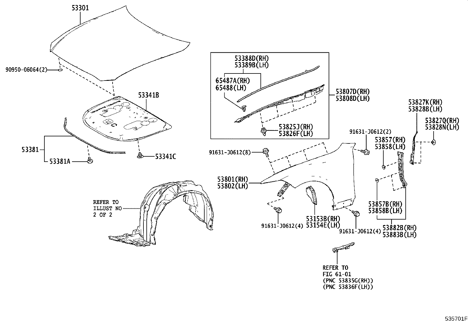 53802-30A70 FENDER SUB-ASSY, FRONT LH product image