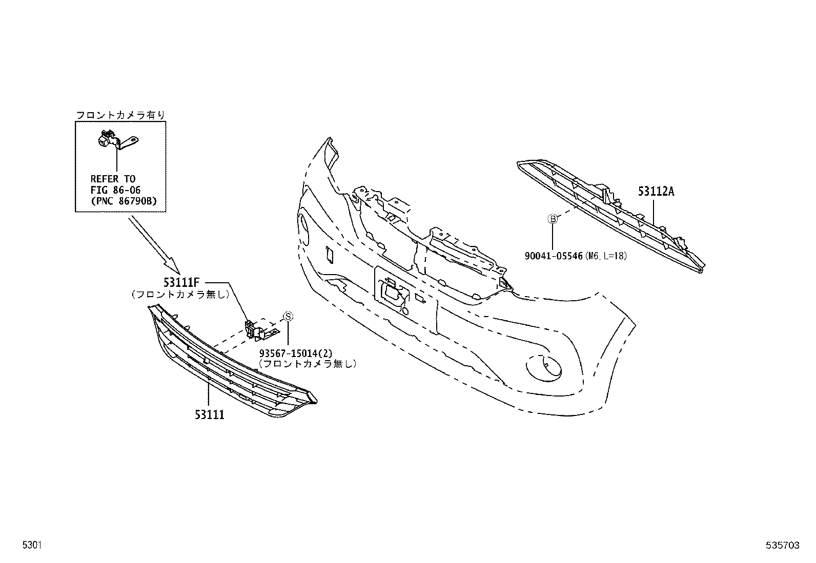 53111-B1060 GRILLE, RADIATOR product image