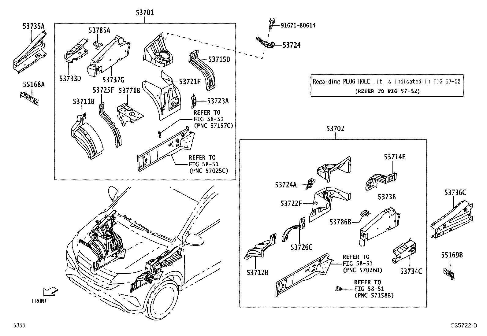 90045-41263 CUSHION, RADIATOR COVER TO HOOD product image