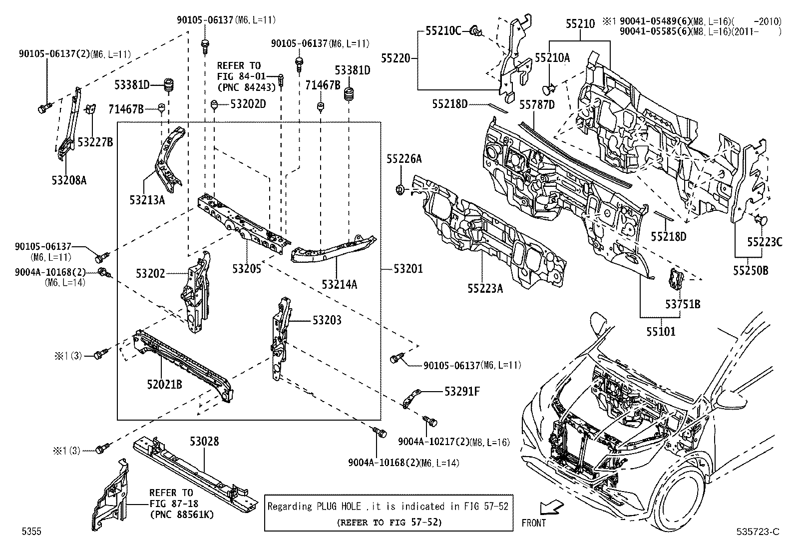 90045-41263 CUSHION, RADIATOR COVER TO HOOD product image