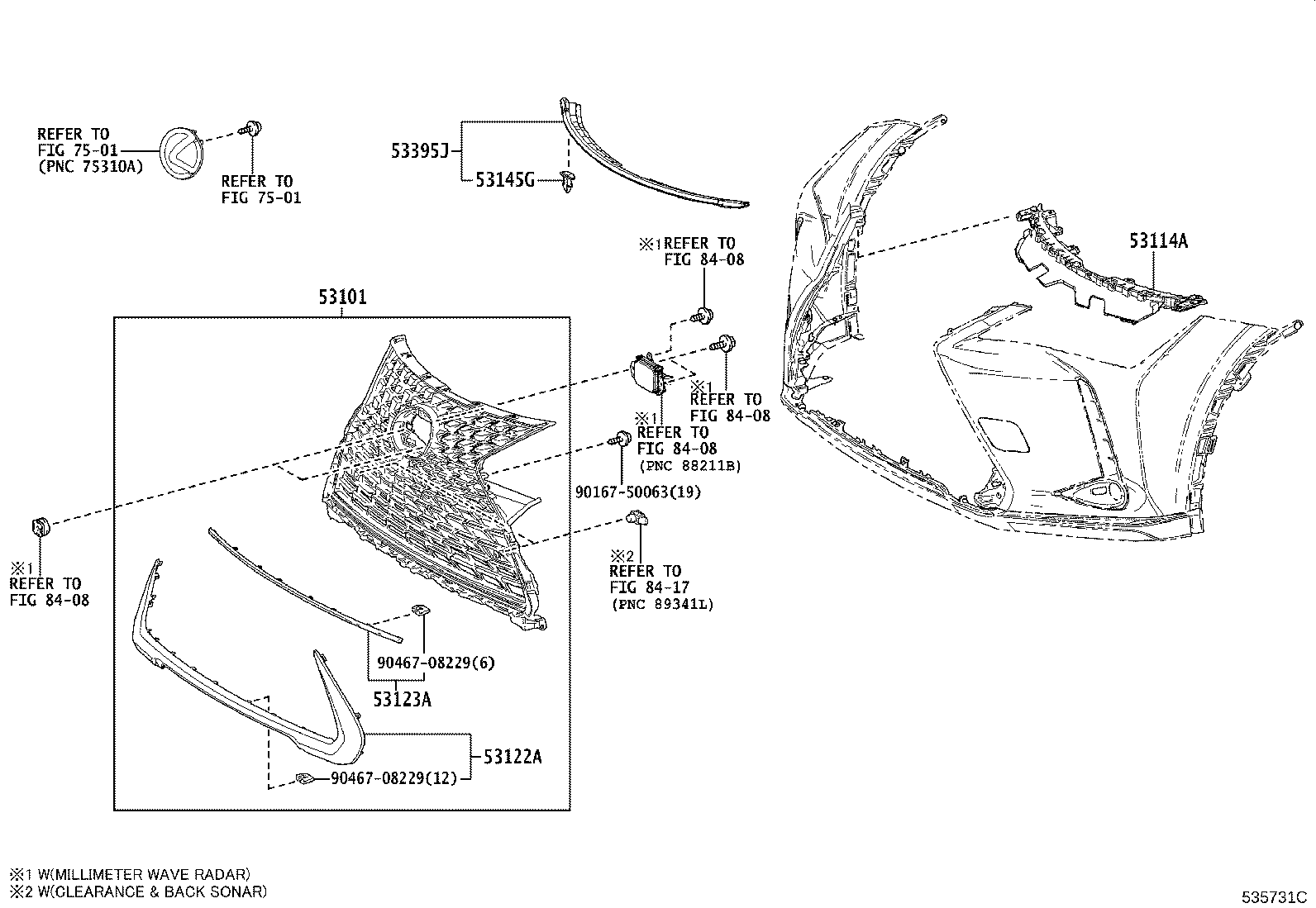 Toyota 53114-76010 GRILLE, RADIATOR, INNER